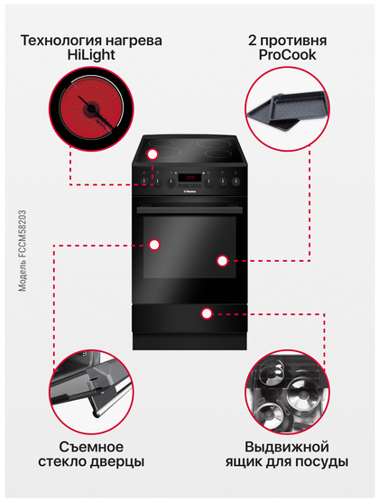 Плита электрическая Hansa FCCM58203
