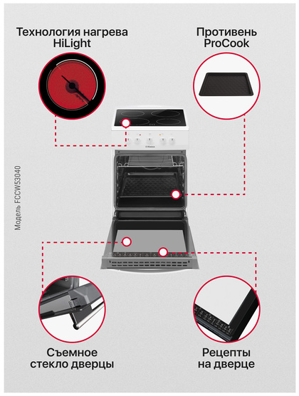 Плита электрическая Hansa FCCW53040