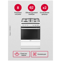 Плита газовая с электрической духовкой HANSA FCMW68041