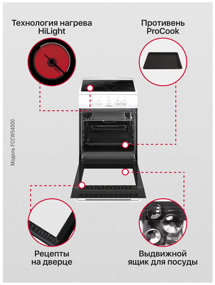 Плита электрическая Hansa FCCW54000